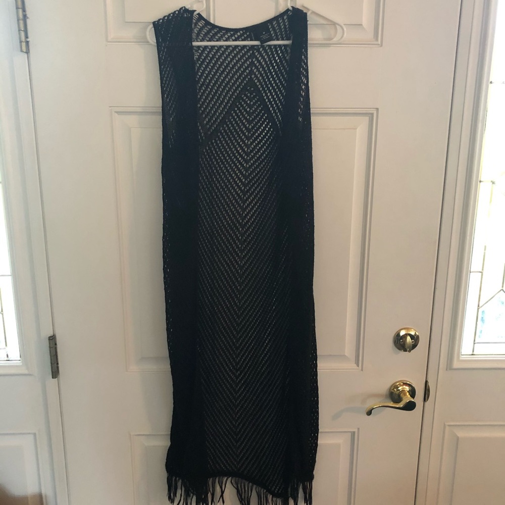 Black see through Kimono